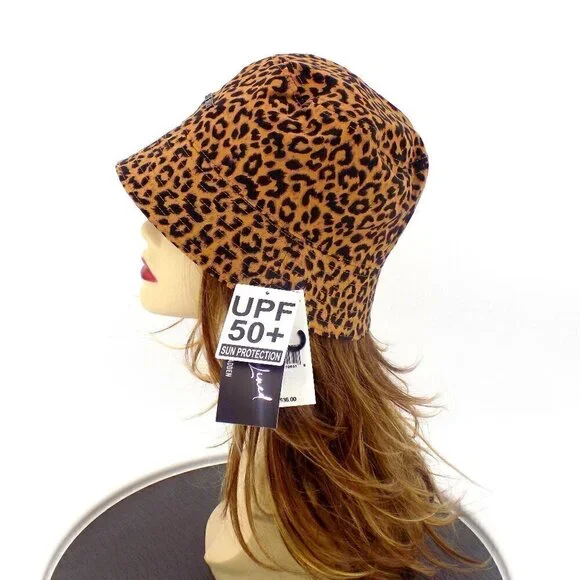 Steve Madden Bucket Hat Leopard Print One Size Tan Leopard Print - Picture 3 of 5